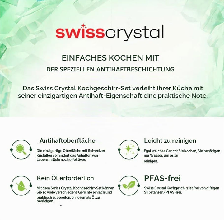 Karaca Swiss Crystal Antihaft-Induktions-Schmortopf mit Deckel, 30 cm, Cremefarben Kochtopf, PFOA/PF