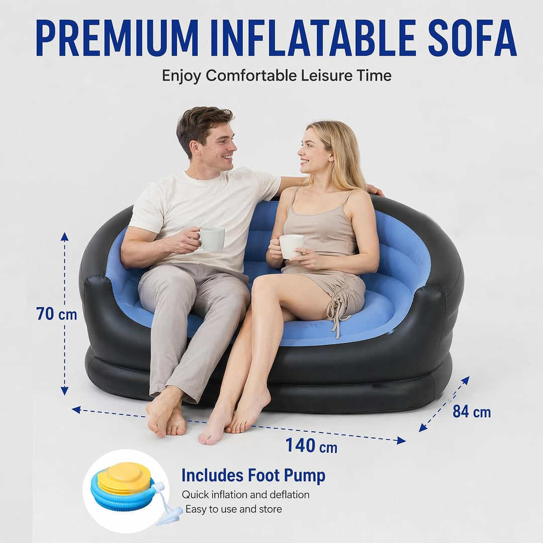 2-Sitzer Aufblasbares Sofa, Aufblasbare Couch, Wasserdichtes Luftsofa Aufblasbares, Couch Aufblasbar