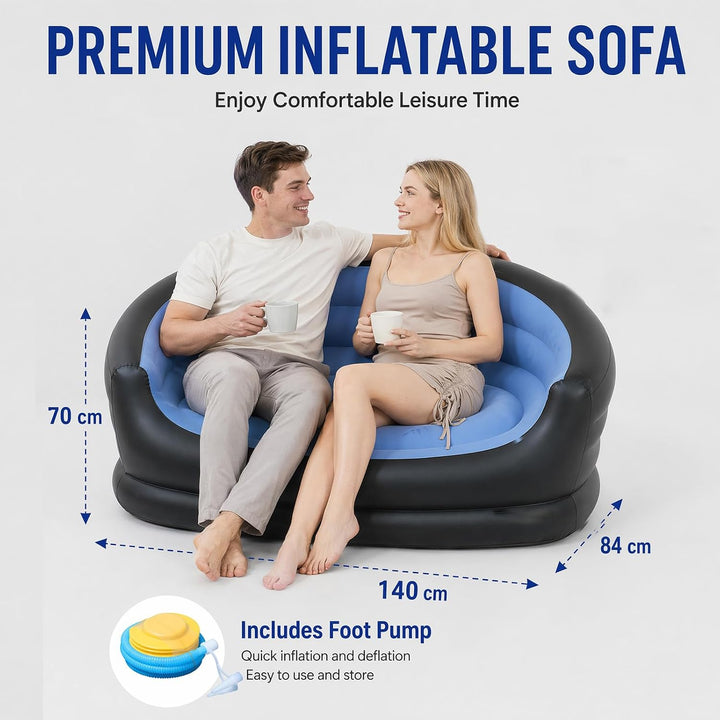2-Sitzer Aufblasbares Sofa, Aufblasbare Couch, Wasserdichtes Luftsofa Aufblasbares, Couch Aufblasbar