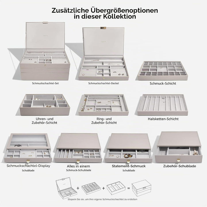 Stackers Taupe Supersize Jewellery Box Display Drawer, Taupe