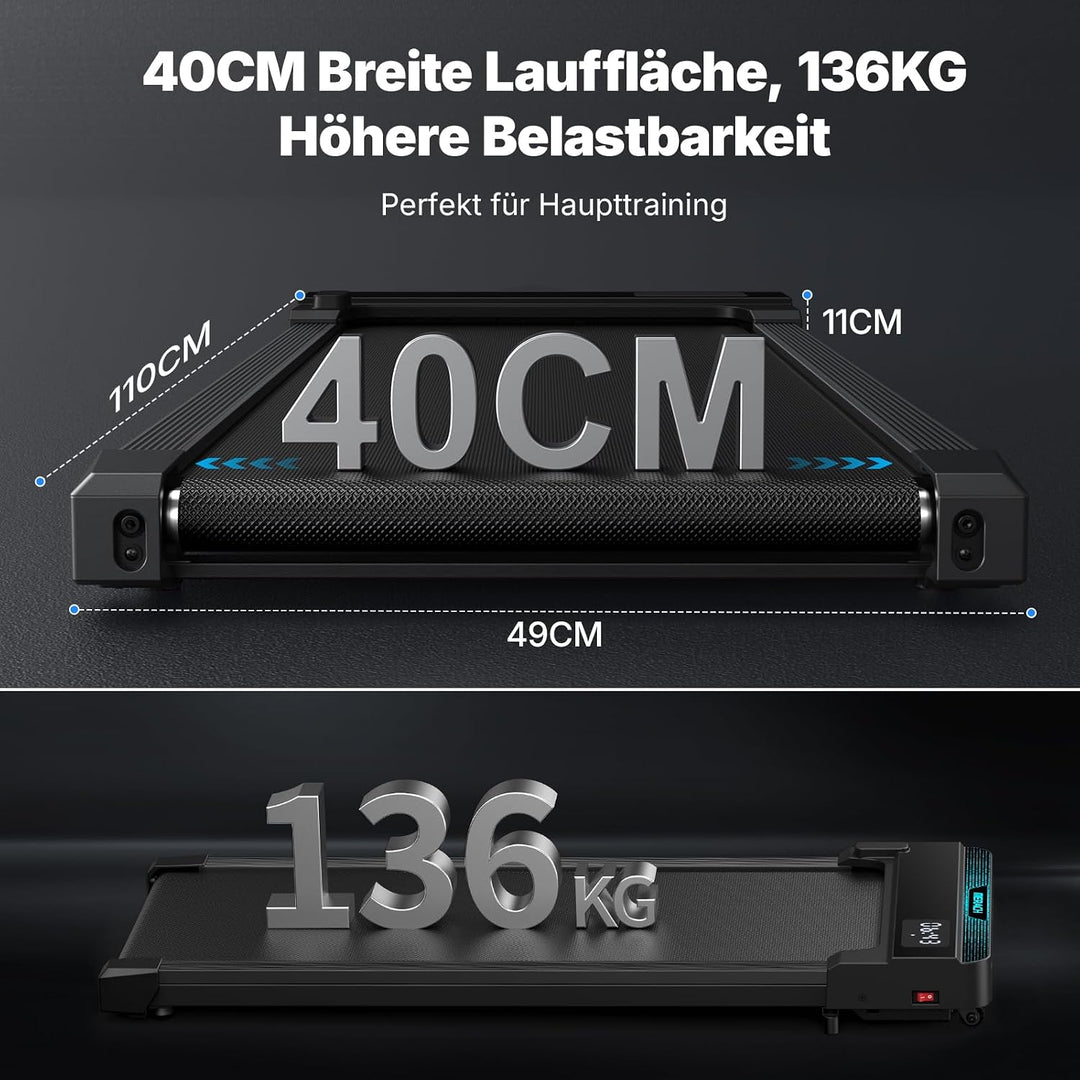 MERACH Walking Pad, 3 in 1 Laufband Schreibtisch mit Fernbedienung | 0%-6% Steigung Laufband Für Zuh