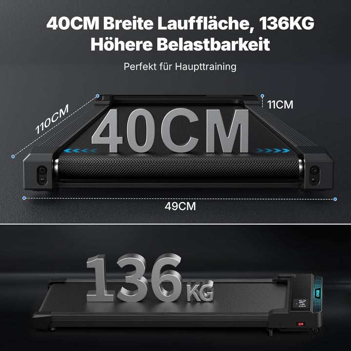 MERACH Walking Pad, 3 in 1 Laufband Schreibtisch mit Fernbedienung | 0%-6% Steigung Laufband Für Zuh