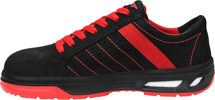ELTEN Schuhe, Breezer XX10 Low ESD S1 44 EU Schwarz Rot, 44 EU Schwarz Rot