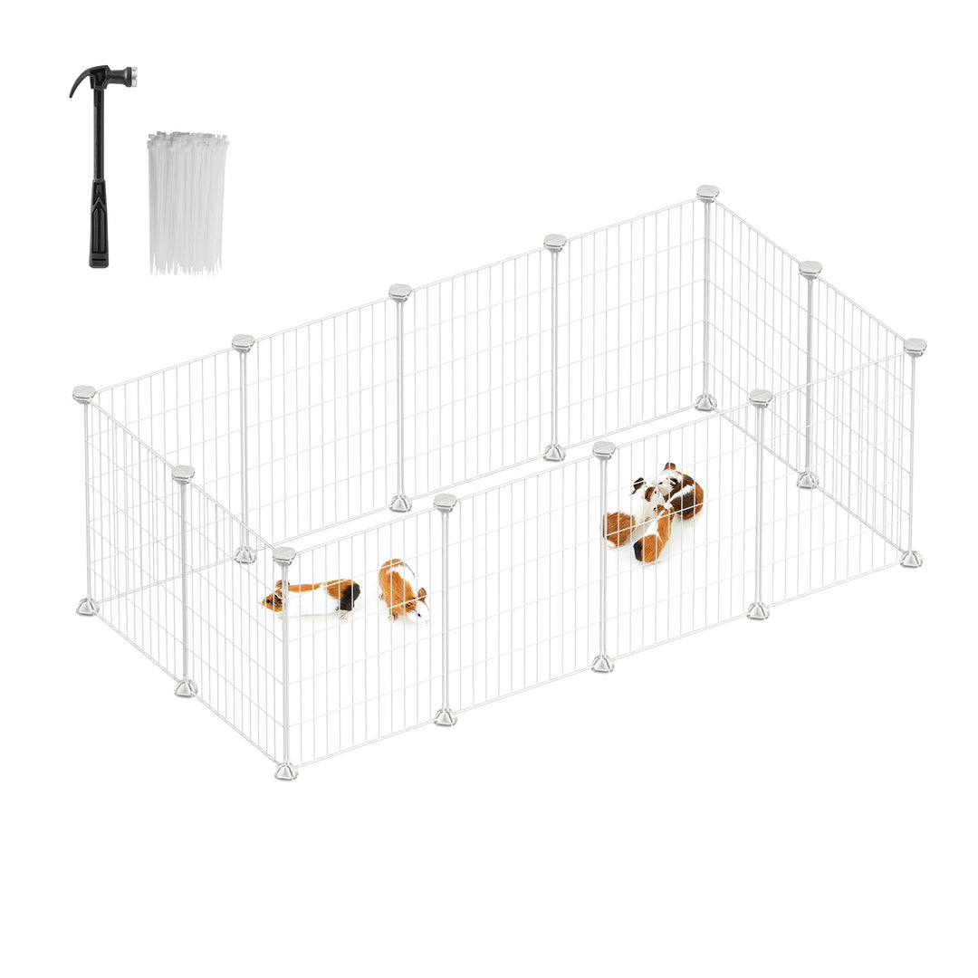 SONGMICS Freilauf, DIY-Kleintiergehege, KleintierkÄfig, Welpenauslauf, Kaninchen, Meerschweinchen, M
