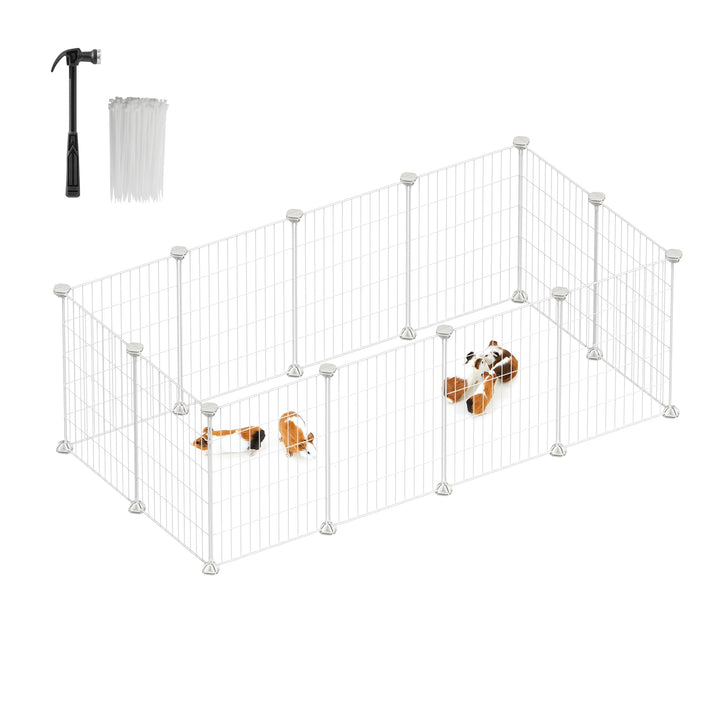 SONGMICS Freilauf, DIY-Kleintiergehege, KleintierkÄfig, Welpenauslauf, Kaninchen, Meerschweinchen, M