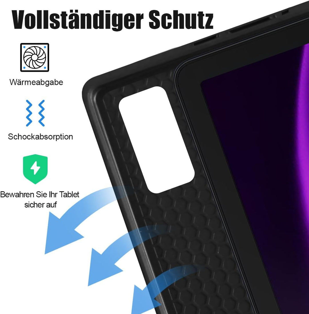 KTOITION Hülle mit Tastatur für Lenovo Tab P11 (2nd Gen) 11.5 Zoll TB350FU/TB350XU - (Deutsches) Tas