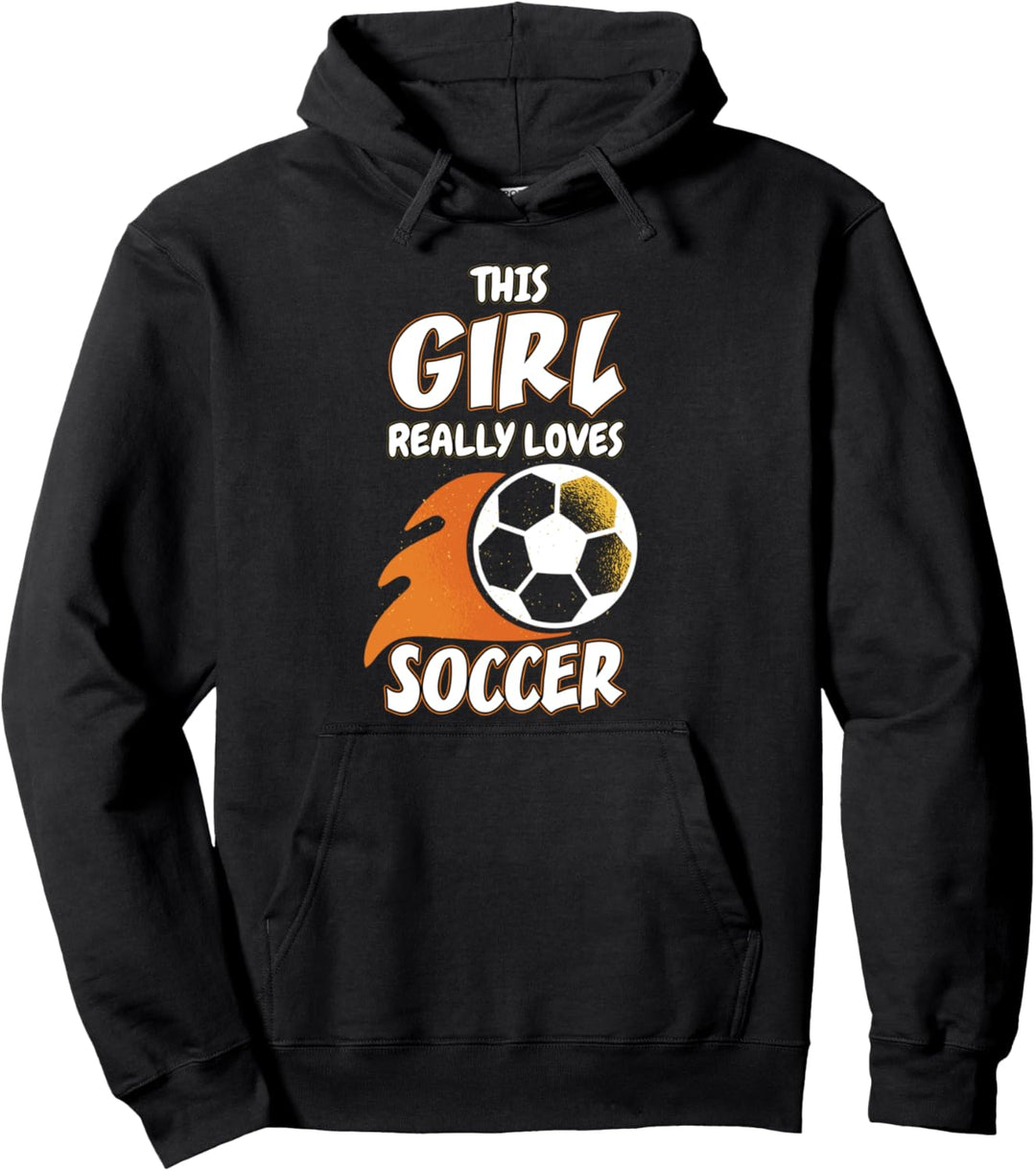 Damen lieben Fussball Geschenk Fussball Spielerin Fussball Pullover Hoodie