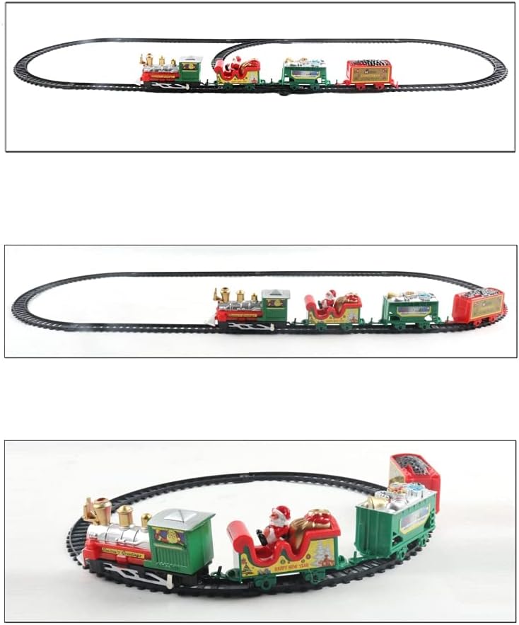 Elektrisches Weihnachtseisenbahn-Set für unter den Weihnachtsbaum, Weihnachtszug Kinderspielzeug, Ei
