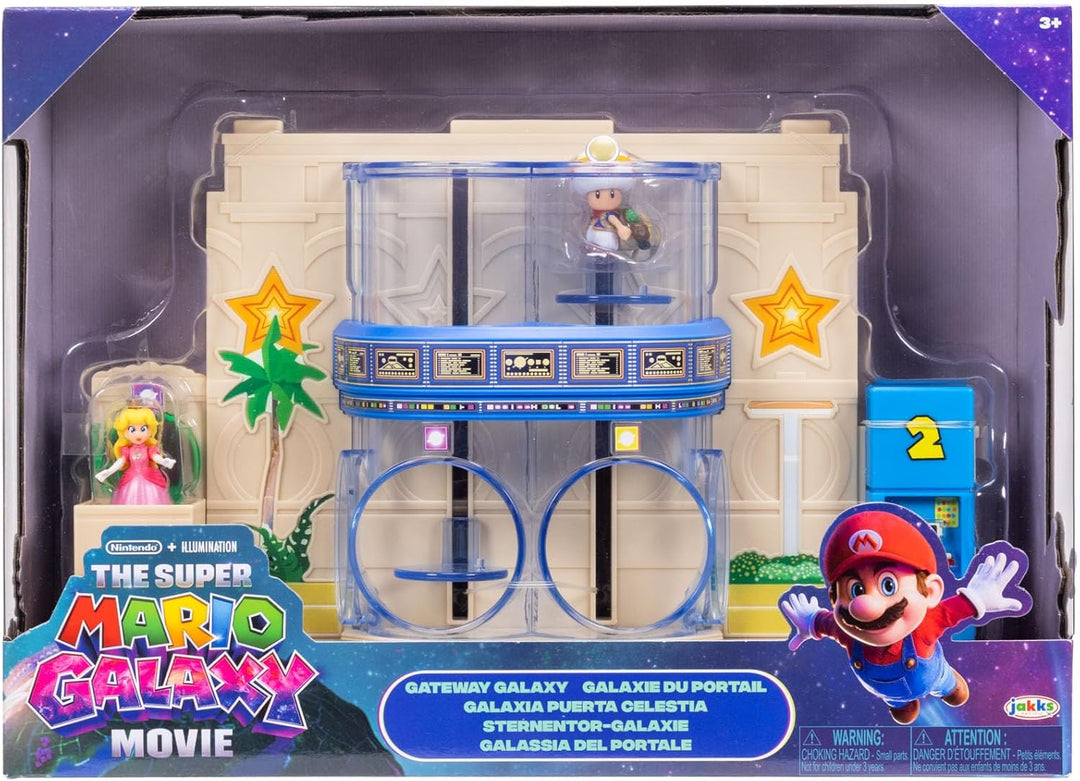Der Super Mario Galaxy Movie – Gateway Galaxy Diorama-Set mit 3,8 cm grosser Prinzessin Peach- und e