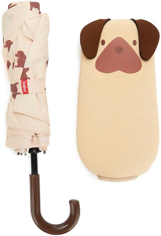 balvi Regenschirm Puppymbrella Farbe Beige Inklusive Neoprenhülle in Form eines Hundes Aus Nylon, Be