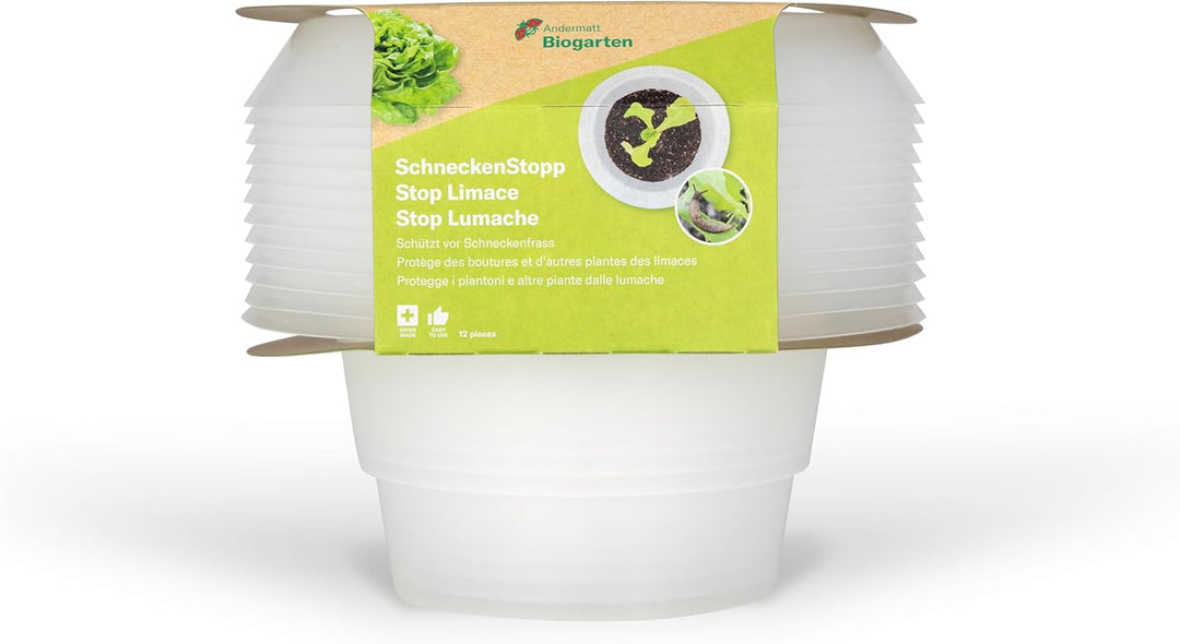 SchneckenStopp PP (transparent) + Haube, je Set à 12 Stück