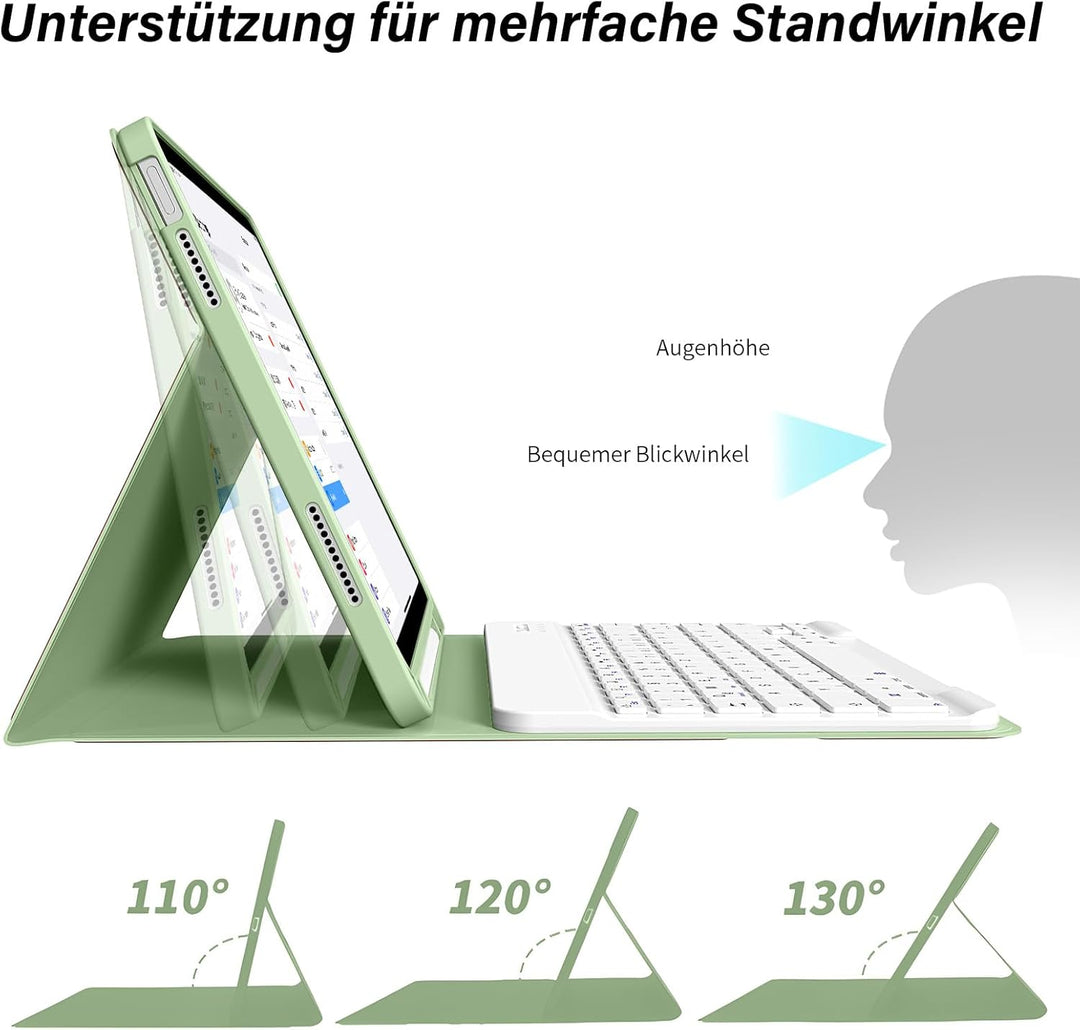SZPSGC Hülle mit Tastatur für iPad A16 11. Generation/iPad 10. Generation (2025/2022, 11/10,9 Zoll),