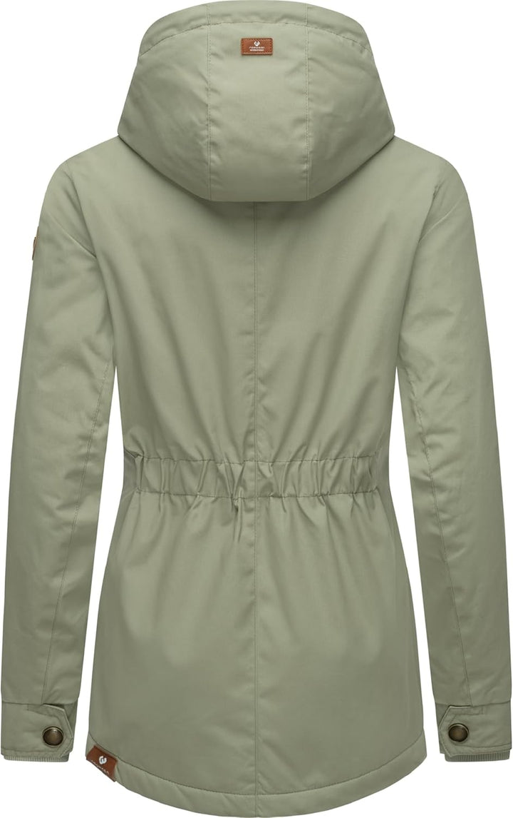 Ragwear Damen warme Winterjacke kurz mit Kapuze Monade XS-6XL S Dusty Olive24, S Dusty Olive24