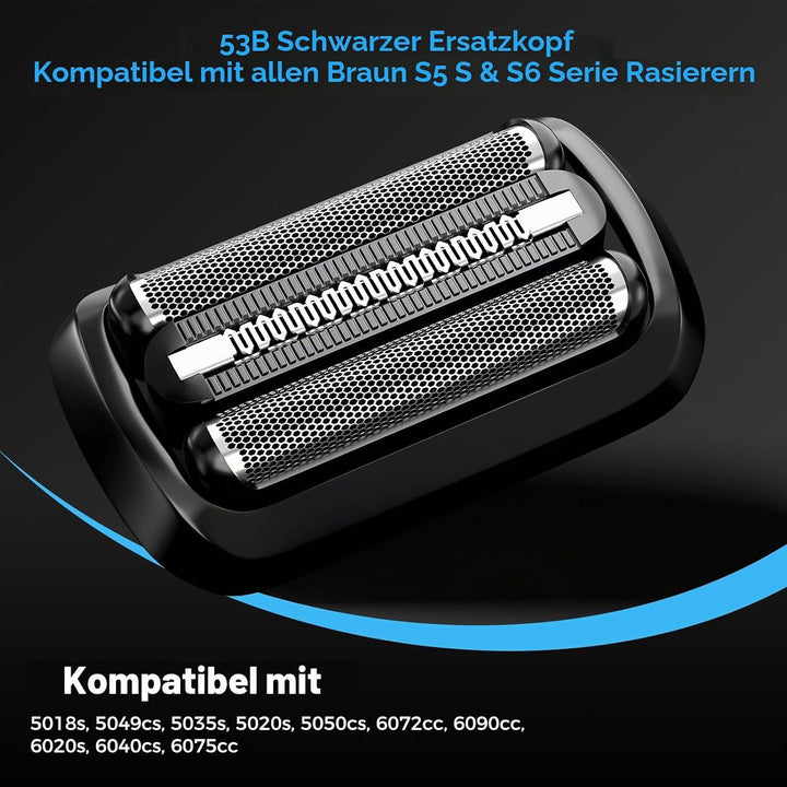 Series 5 Scherkopf Kompatibel mit Braun, S5/6 Elektrischer Rasierkopf Zubehör 53B Scherblatt Rasiera
