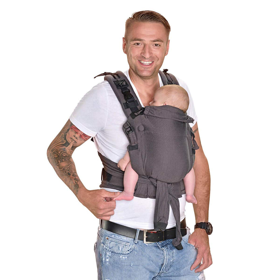 HOPPEDIZ® NABACA® Komfort-Modultrage, Basic-Set London grau-schwarz, London grau