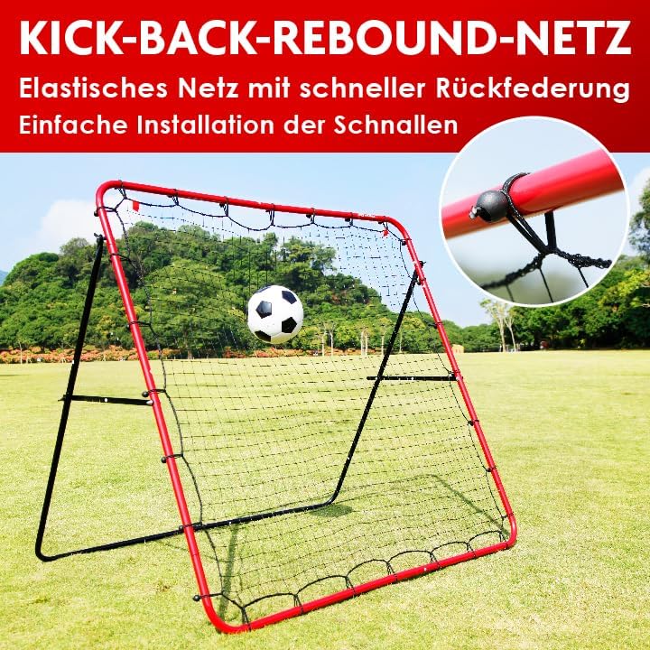 NET PLAYZ Rebounder für Fussball, 150 x 150 cm, Rebound Netz | Prellwand | Hilfsmittel und Ausrüstun