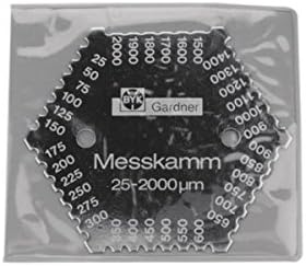 ADLER Schichtstärke Messkamm, Dickenmessgerät, Nassfilm 25-2000 µm, Edelstahl, verschleissfest