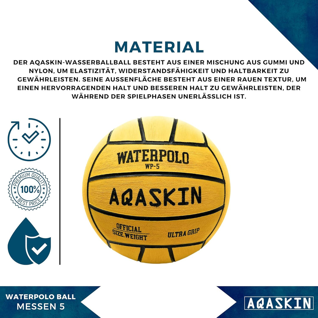 Professioneller Wasserpoloball - Grösse 5, 4, 3, 1 - Hohe Qualität - Ultra Grip Gummi - für Training