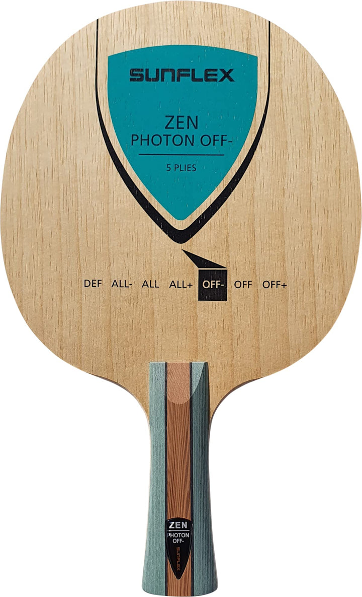Sunflex Zen Photon Tischtennis-Holz | professionelles Offensiv Holz | 5 Furniere mit Balsa | Dynamik