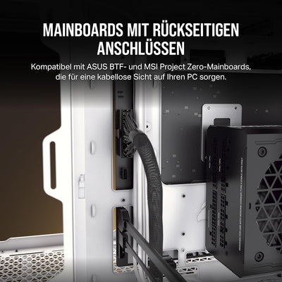 CORSAIR 2500X Small-Tower mATX-Doppelkammer-PC-Gehäuse – Gehärtetes Panoramaglas - Umgekehrte Verbin