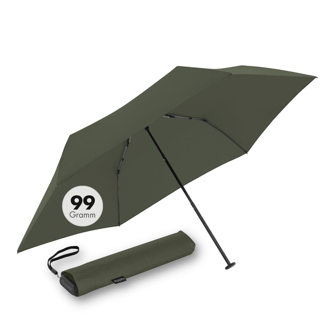 Doppler Taschenschirm Zero,99 Flat I Ultra leichter Regenschirm I Kleiner Schirm I Mini Regenschirm