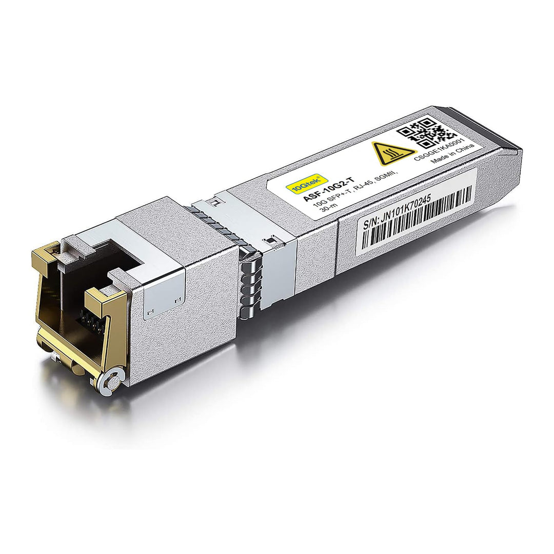 10Gtek 1.25/2.5/5/10GBase-T SFP+ RJ-45 CAT.6a Kupfer Transceiver 30-Meter, Auto-Negotiation SFP+ Eth