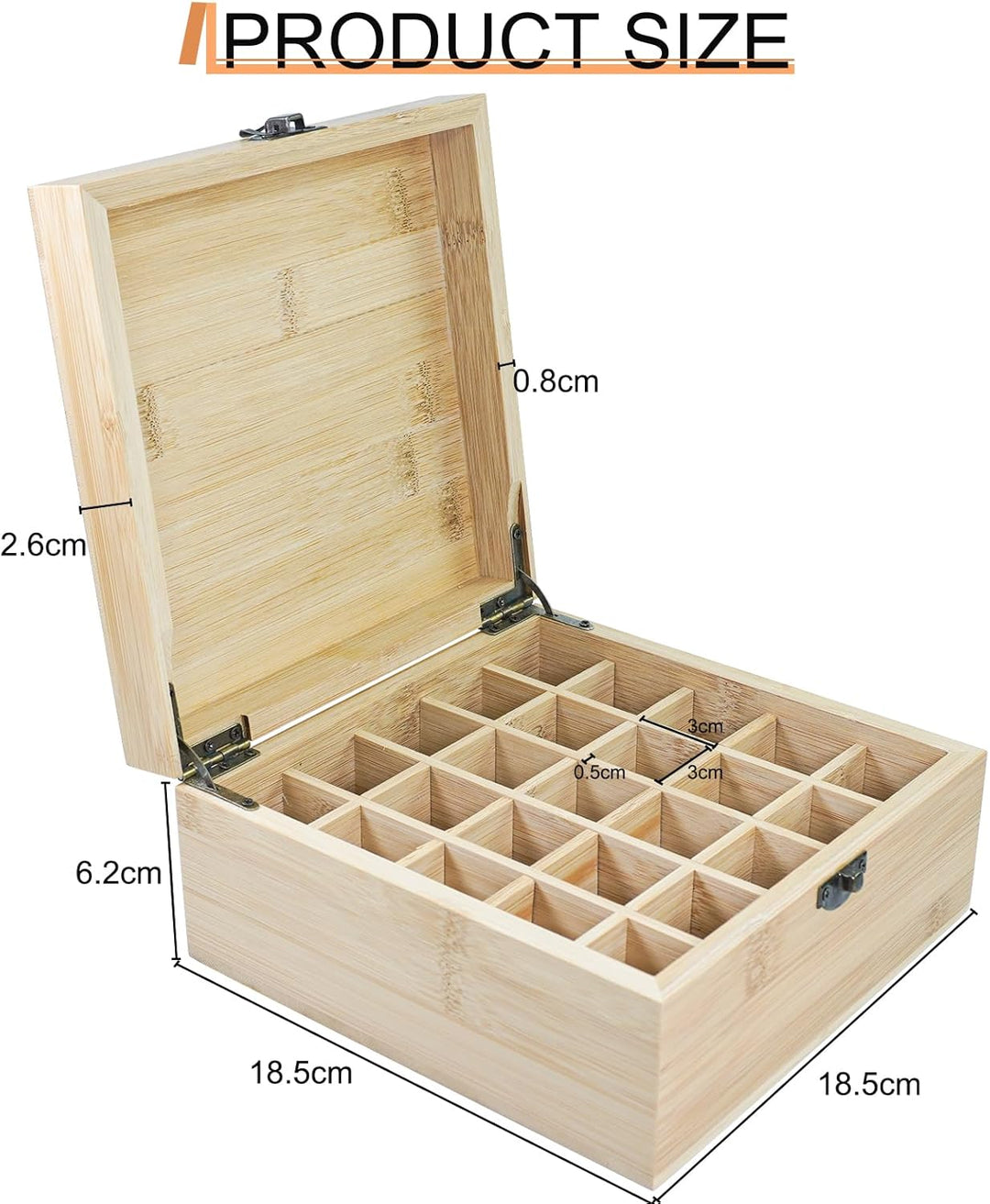 RoseFlower Bambus Ätherisches Öl Organisator Behälter Duftöle Display Ständer, 25 Löcher Aufbewahrun