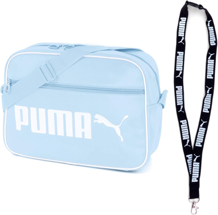 PUMA Tasche - Umhängetasche - Campus Reporter Retro Bag - Limited Schlüsselband Hell Blau, Hell Blau