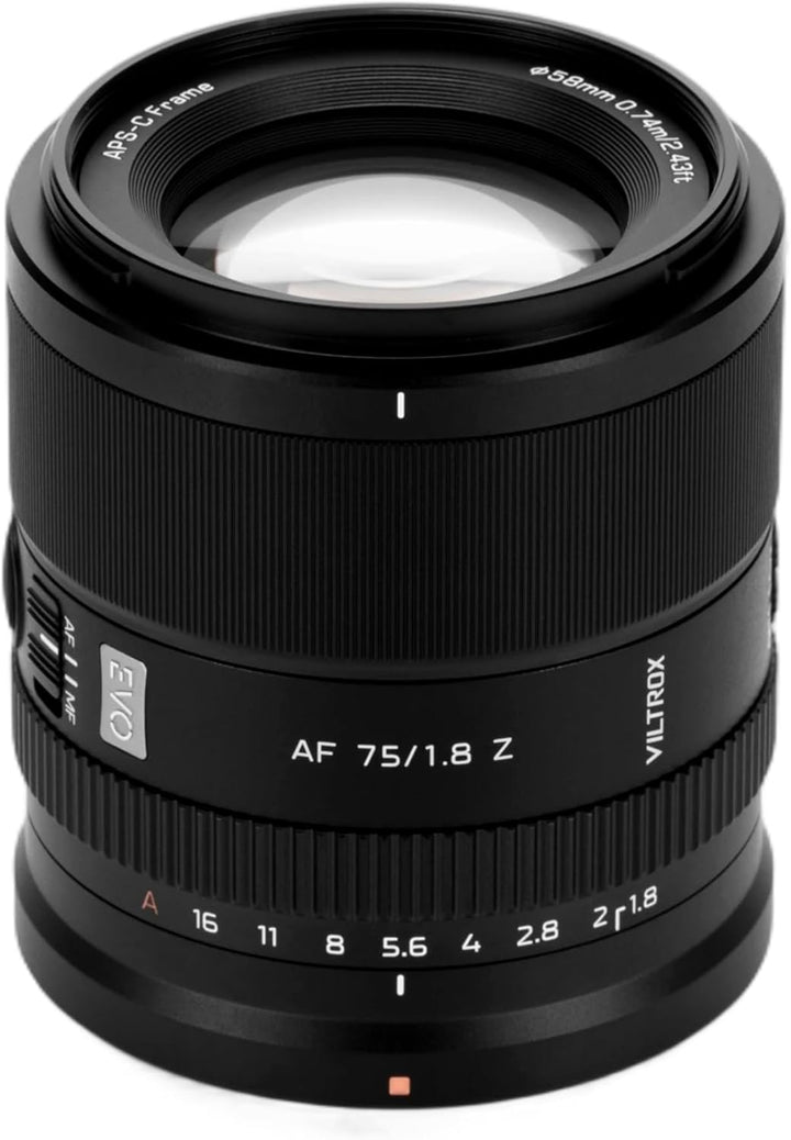 VILTROX 75mm F1.8 Z EVO Objektiv, AF 75mm f1.8 für Nikon Z Mount, Autofokus APS-C Objektiv für Nikon