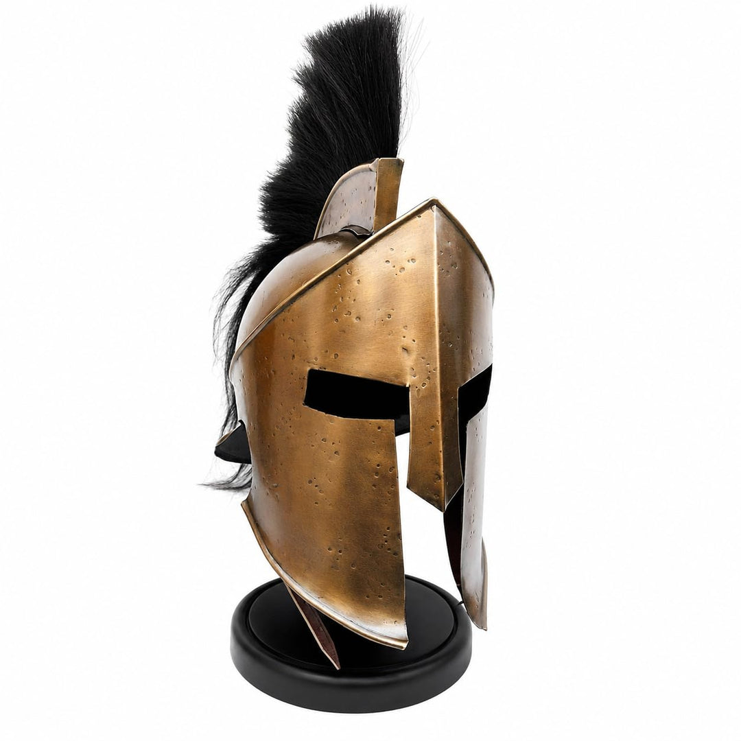 Mittelalter Rüstung King Leonidas Griechischer Spartan 300 Römischer Halloween Helm mit schwarzem Ho