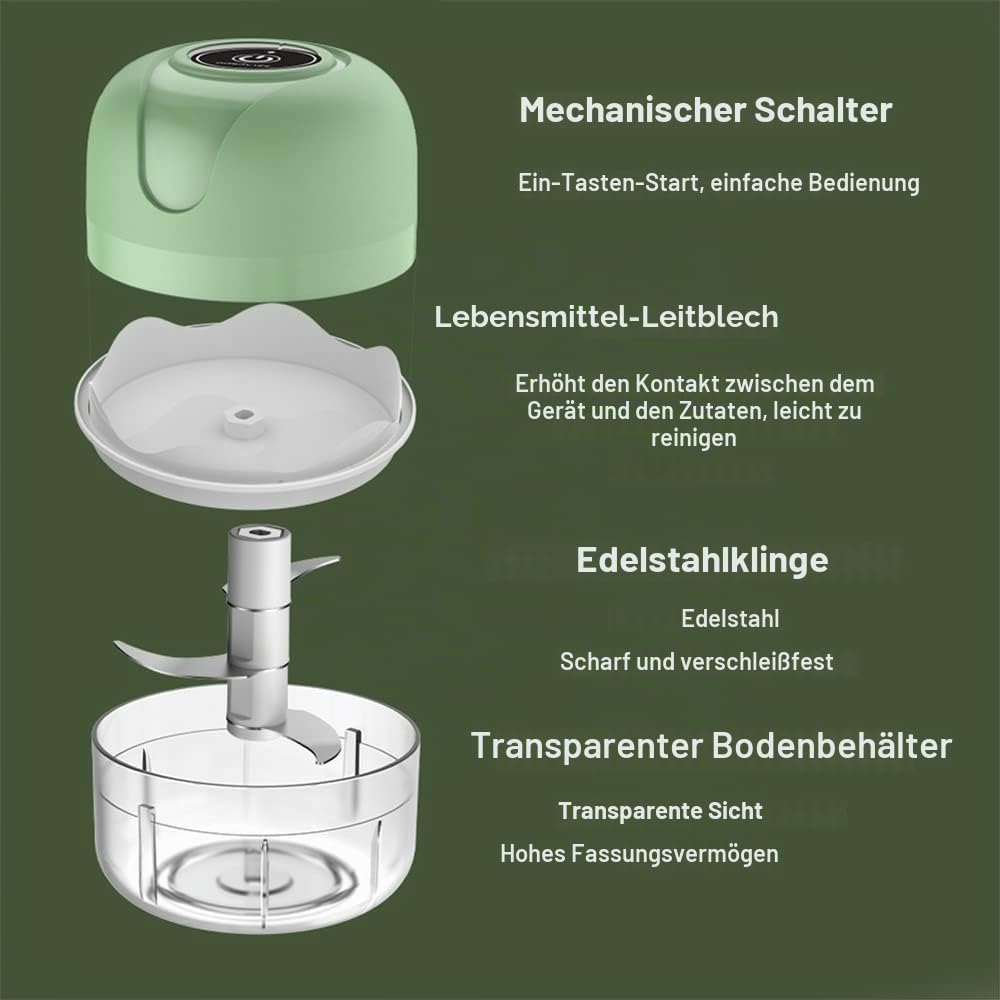 Mini-Knoblauchzerkleinerer, Lebensmittelzerkleinerer, Küchenmaschinen, kabellose tragbare Küchennahr