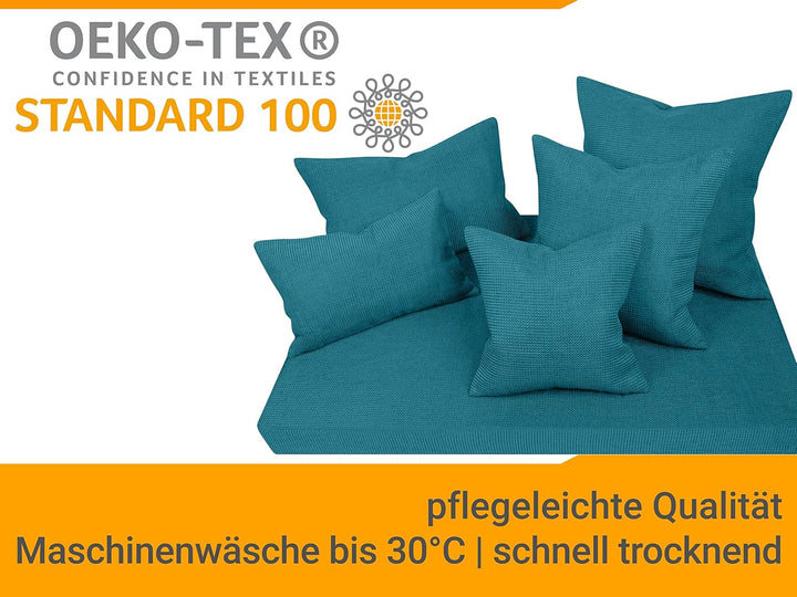 npluseins 2er Pack Kissenhüllen mit Struktur-Muster - Polsteroptik 617.767, 1 Pack (2 Stück) - Kisse