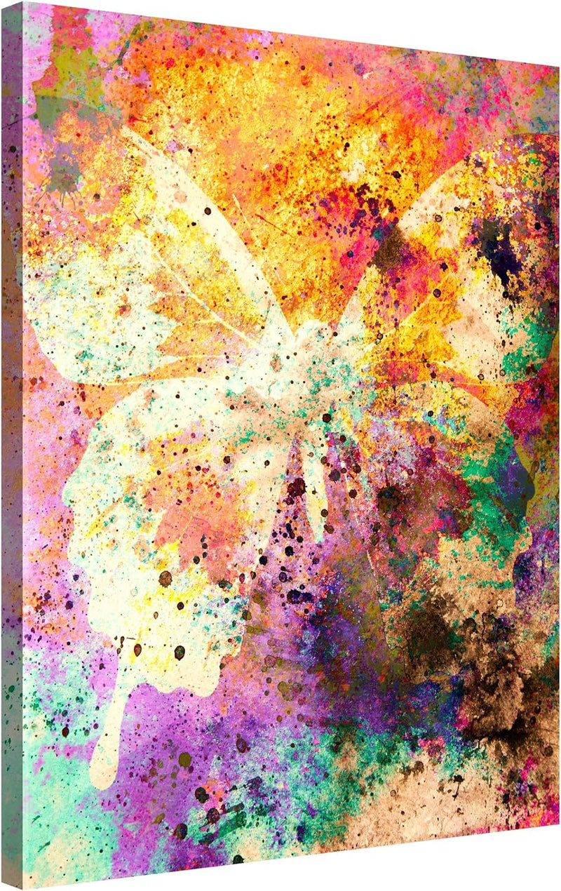 Picanova – Butterfly Artwork 100x75cm – Premium Leinwanddruck – Kunstdruck Auf 2cm Holz-Keilrahmen F