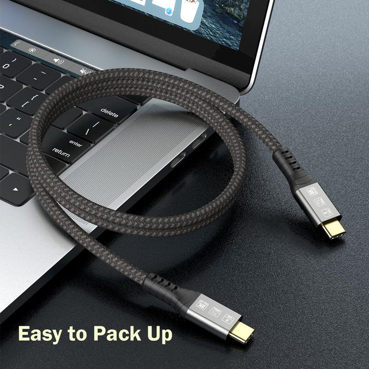 CableDeconn USB4 8K 1.8m Cable M/M USB-C Compatible with Thunderbolt 4 8K@30Hz 5K@60Hz 4K@120Hz Vide