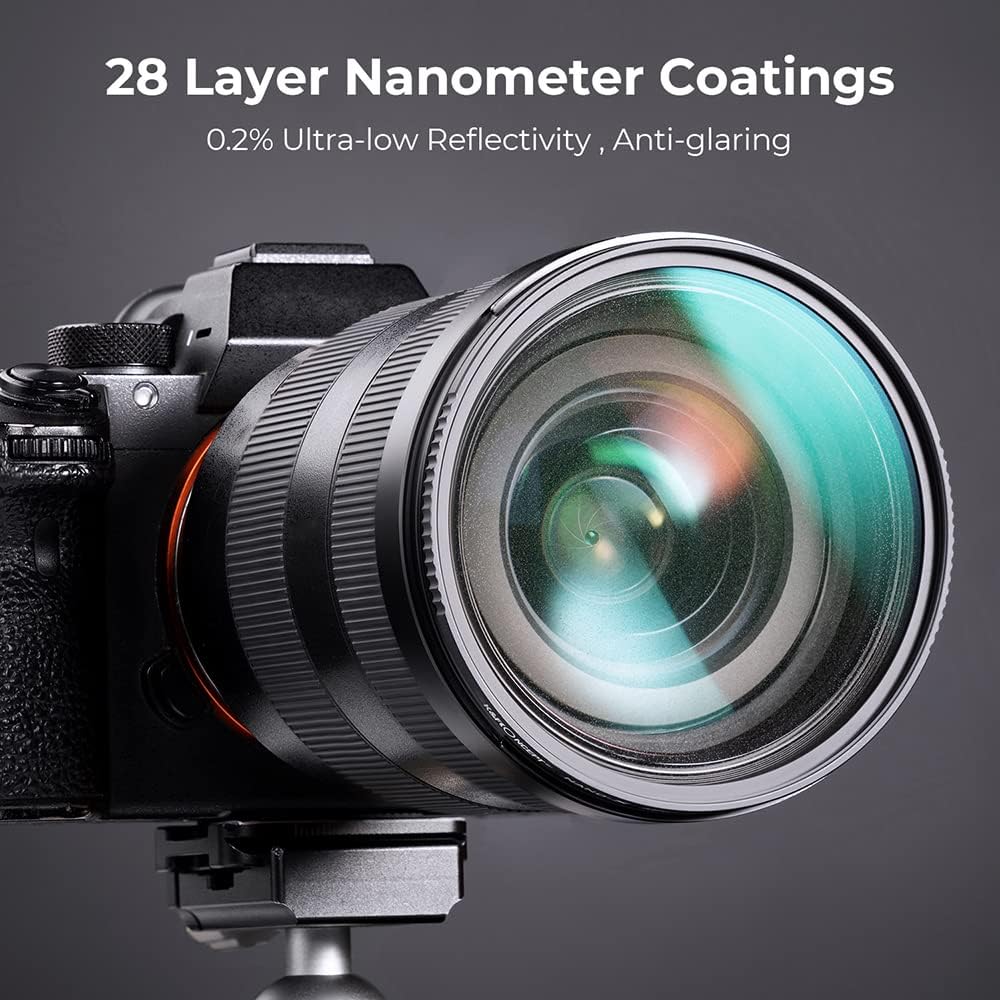 K&F Concept Nano-X Black-Mist 1/4 Filter 55mm Black Promist 1/4 Filter aus Optisches Glas mit 28-fac