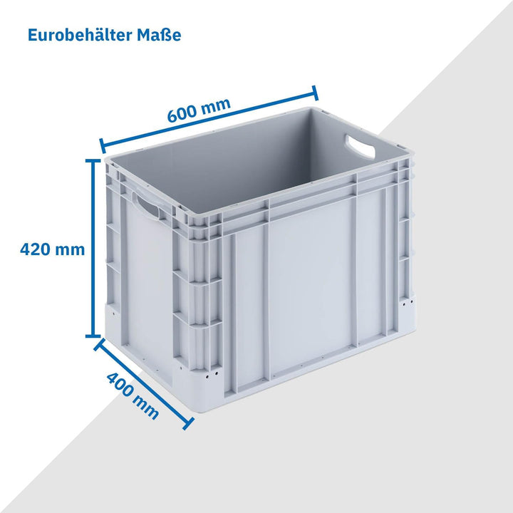 Eurobehälter 600x400mm / 60x40cm | Verschiedene Höhen und Farben/Stapelbehälter | Stapelbox | Transp