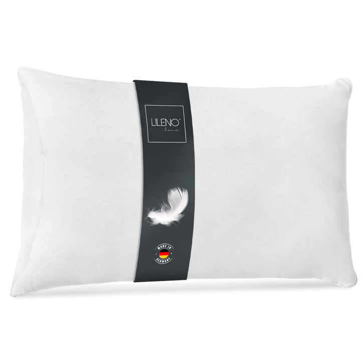 LILENO HOME Federkissen 40x80 cm [1er Set] - Kissen 40 x 80 cm aus Federn als Kopfkissen, Schlafkiss