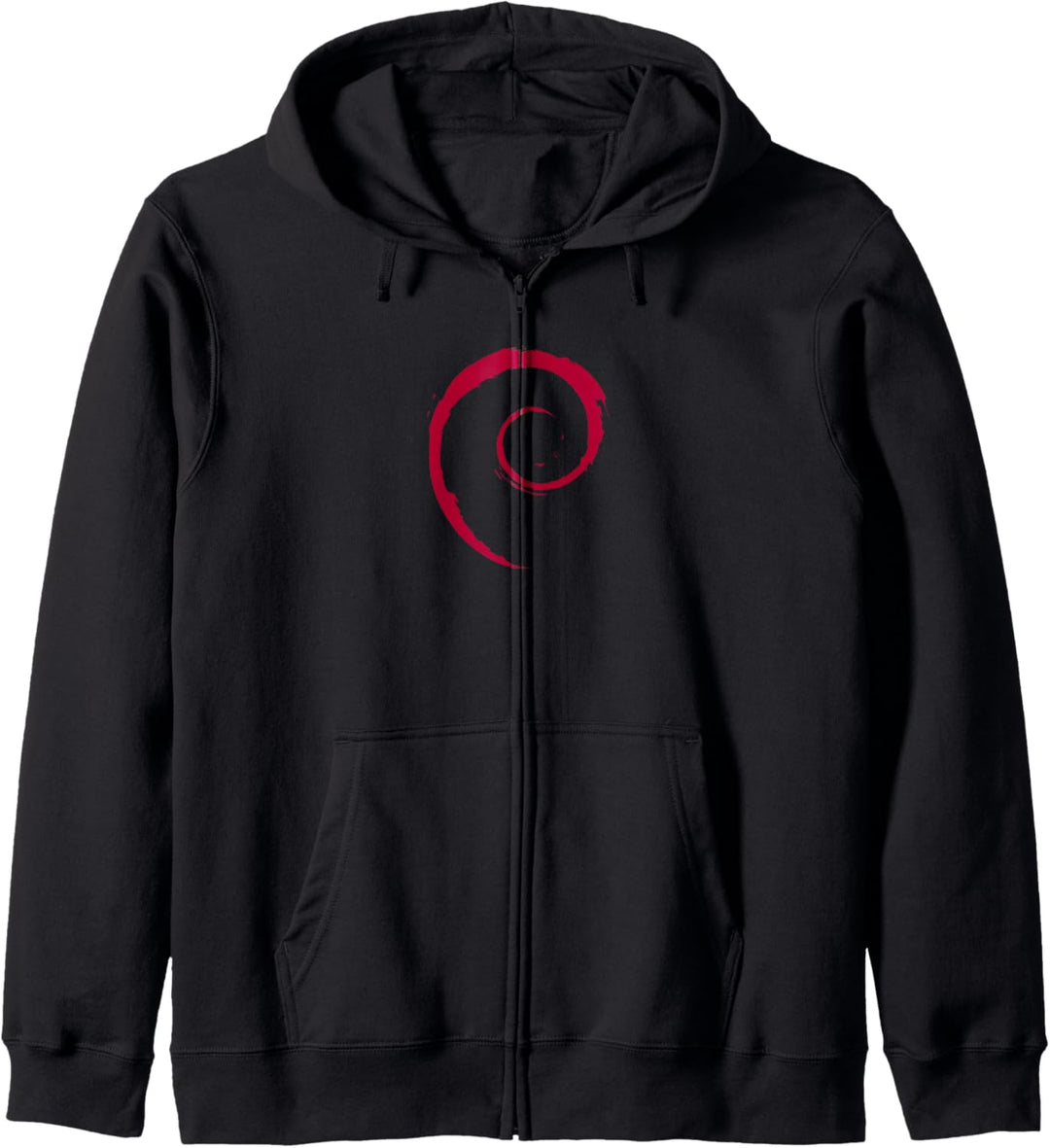 Debian Offizielles Spiral-Wirbel-Logo Linux Distro OS Kapuzenjacke