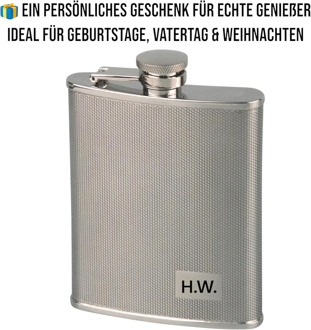Flachmann mit Gravur, Personalisierte Geschenke Geburtstagsgeschenk für Männer Frauen Partner Freund