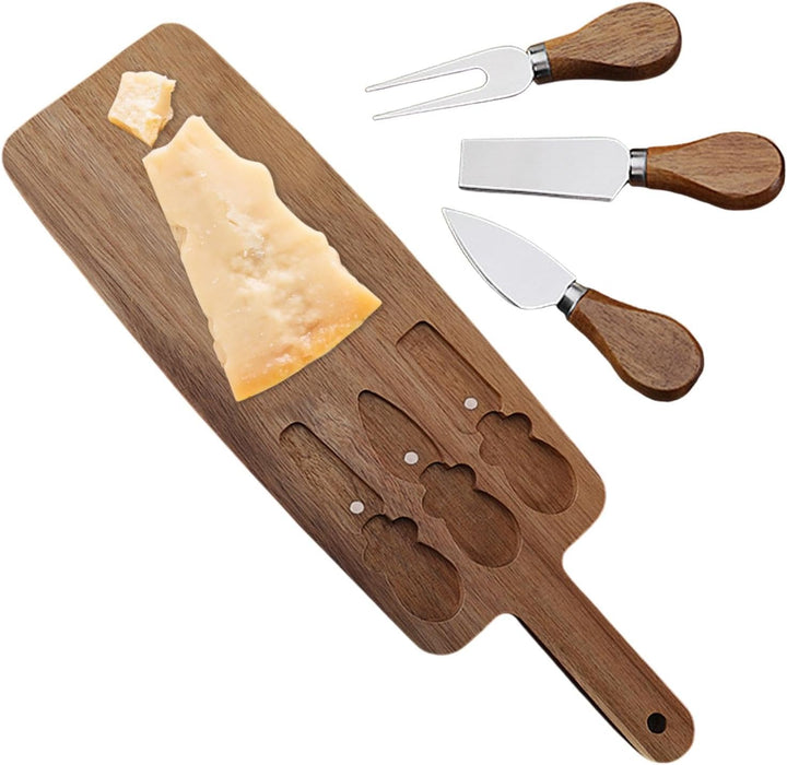 Käsebrett-Set | Mehrzweck Wurstbrett-Set aus Tragbares Käse-Servierbrett Wurstbrett-Set, mit Griff u