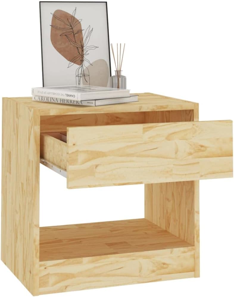 homiuse 40x31x40 cm Nachttische Braun NachtkäStchen Night Stand Schubladen Schubladenbox Holz Bedsid