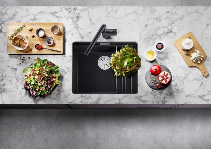 BLANCO ETAGON 500-U | SILGRANIT tartufo | Einbauart: Unterbau | ohne Ablauffernbedienung, mit Zubehö