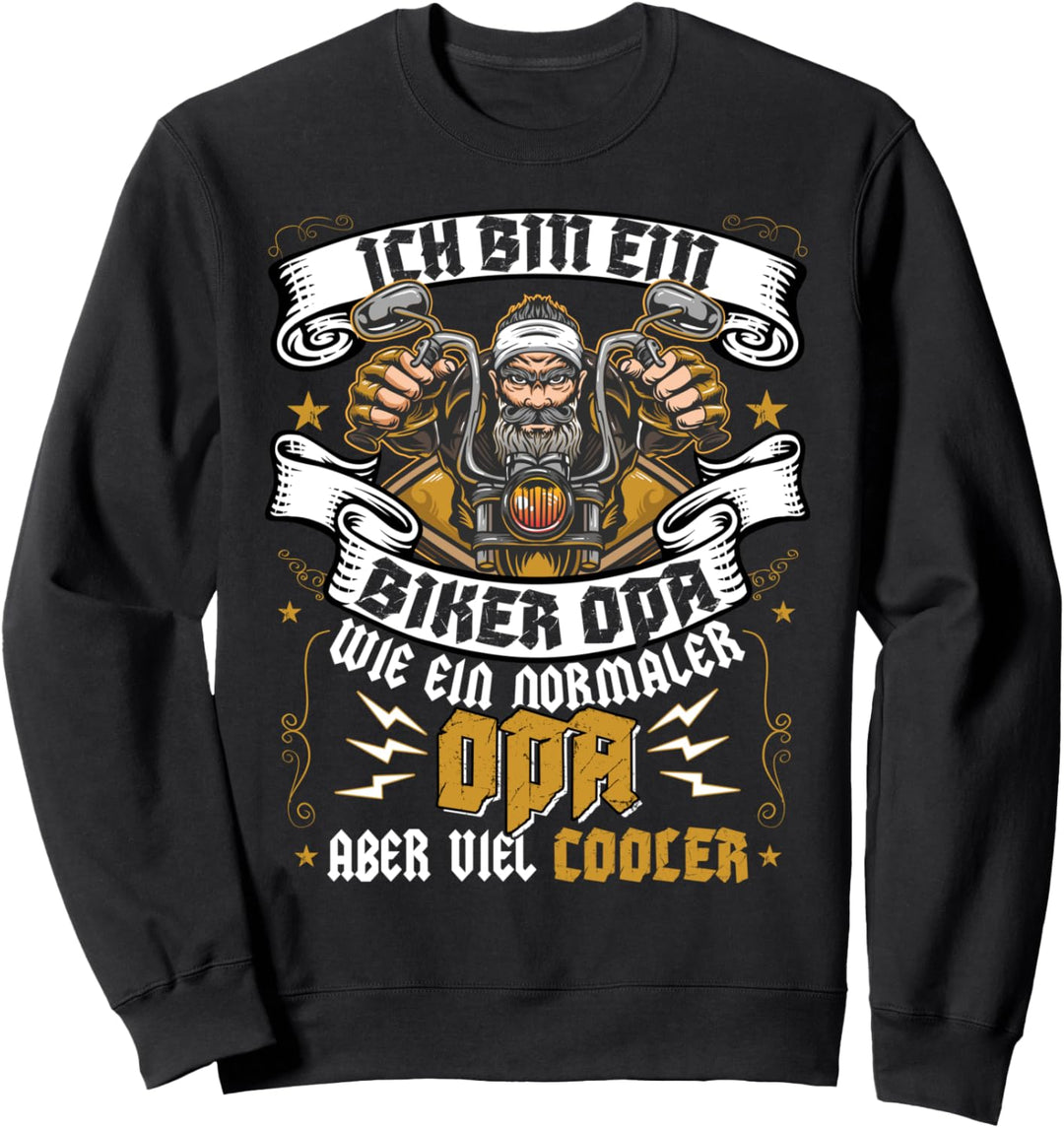 Biker Opa wie normaler Opa viel nur cooler Motorrad Geschenk Sweatshirt