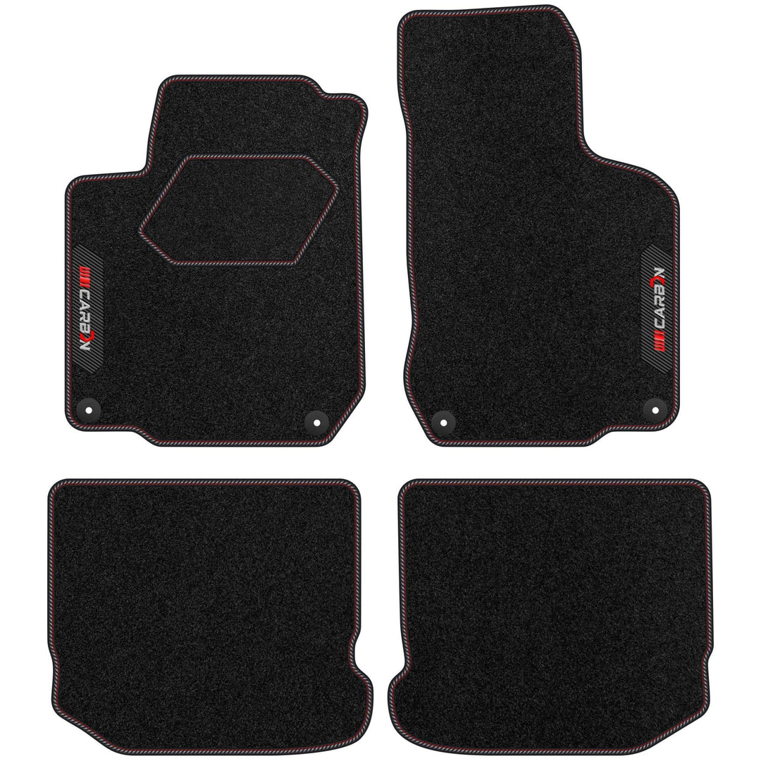 MOTOS Personalisierte Velours-Fussmatten Carbon Series passend für Volkswagen Bora I 1999-2005 - Pre
