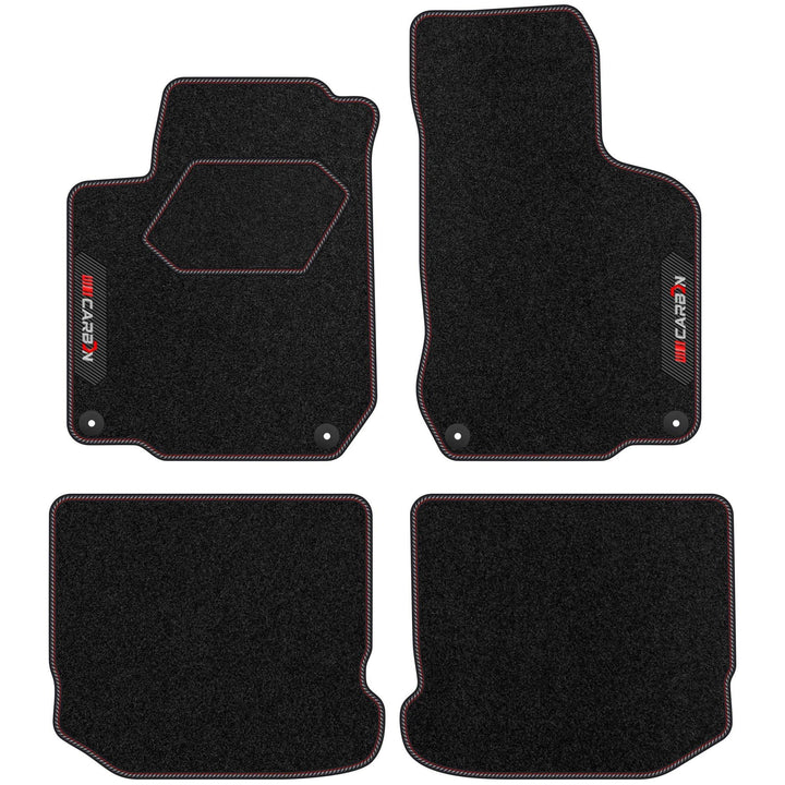 MOTOS Personalisierte Velours-Fussmatten Carbon Series passend für Volkswagen Bora I 1999-2005 - Pre