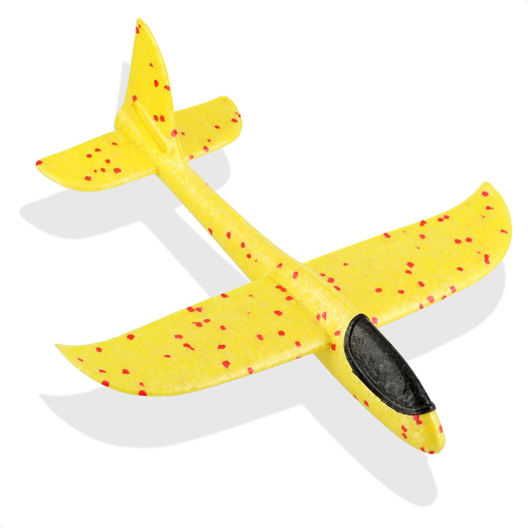 com-four® 30x Styroporflugzeug für Kinder und Erwachsene - stabiler Wurfgleiter mit Stecksystem - Se