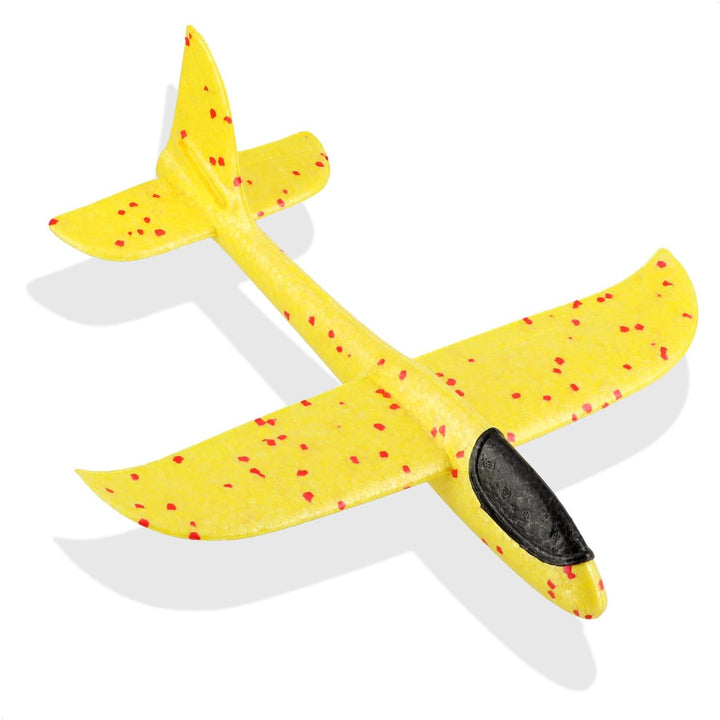 com-four® 30x Styroporflugzeug für Kinder und Erwachsene - stabiler Wurfgleiter mit Stecksystem - Se