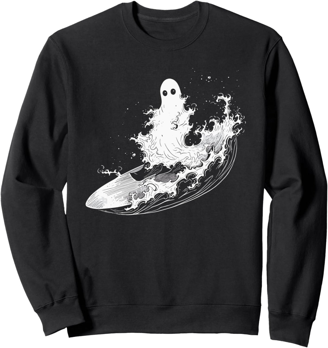 Halloween Geist Surfer Kostüm Lustige Halloween Geister Sweatshirt