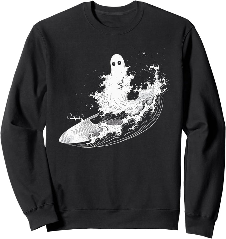 Halloween Geist Surfer Kostüm Lustige Halloween Geister Sweatshirt