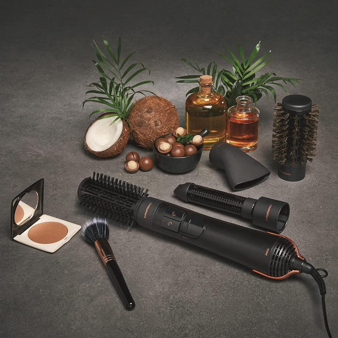 GRUNDIG NaturaShine HS 7080 Volumen- und Lockenstyler, Thermobürste mit 2 Temperatur- und Luftstroms